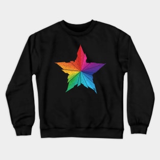 Rainbow Star Leaf Crewneck Sweatshirt